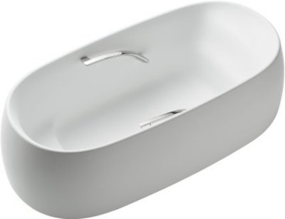 PJY1744HPW#MW อ่างอาบน้ำหินอ่อนสังเคราะห์ แบบมีมือจับ (Matte White)