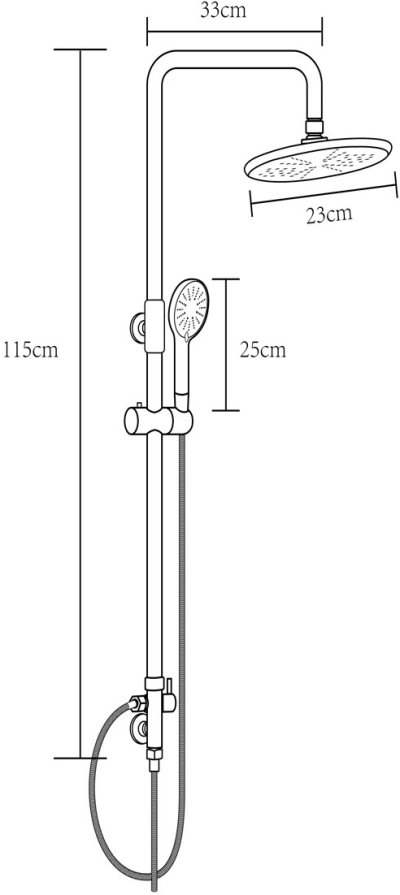 RA RAIN-BKK ชุดเรนชาวเวอร์น้ำอุ่น/น้ำเย็น MATT BLACK