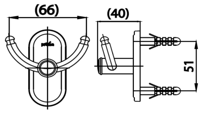 PM7001(HM) ขอแขวนผ้า รุ่น PLUTO