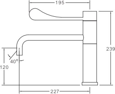 SM 3832 L ก๊อกเดี่ยวอ่างล้างหน้า