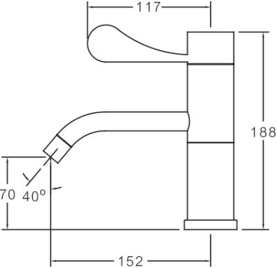 SM 3830 ก๊อกเดี่ยวอ่างล้างหน้า