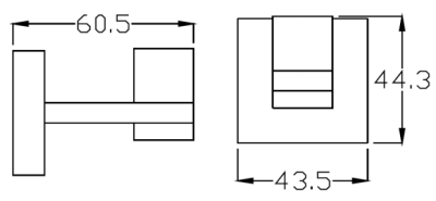 CT0210(HM) ขอแขวนผ้า รุ่น CUBE