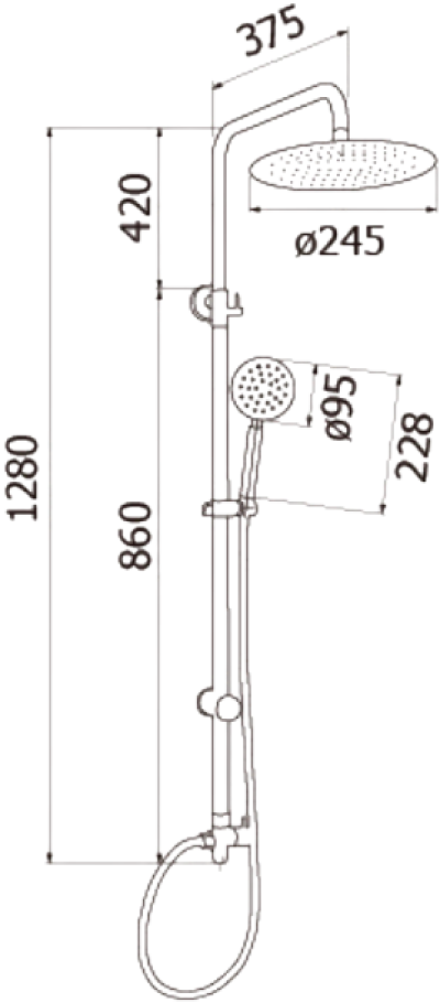 FJVHZ-S144AS ชุดฝักบัวอาบน้ำ แบบเรนชาวเวอร์