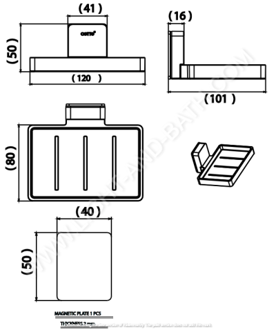 CT0314(HM) ที่วางสบู่ รุ่น MAGNETO