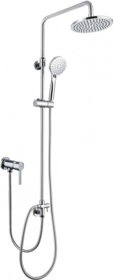 KRS-035A-870(B) ก็อกเดี่ยวติดผนัง พร้อมชุดฝักบัว Rain Shower และฝักบัวสายอ่อนปรับน้ำ 3 ระดับ