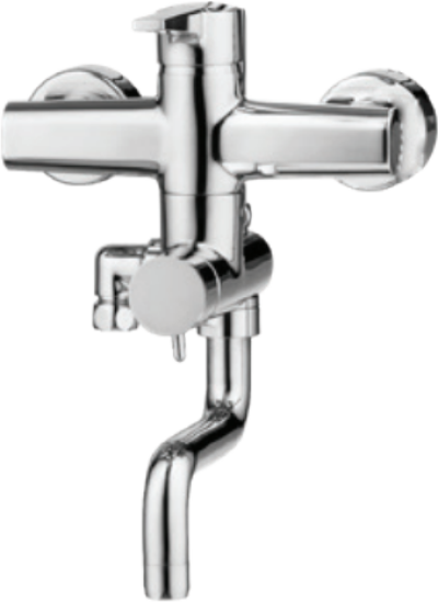 CT5102A ก๊อกผสมยืนอาบน้ำพร้อมตัวก๊อกลงพื้น (เกลียวบน) รุ่น LINIO