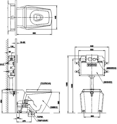CWT681 สุขภัณฑ์ แบบตั้งพื้น รุ่น JEWELHEX
