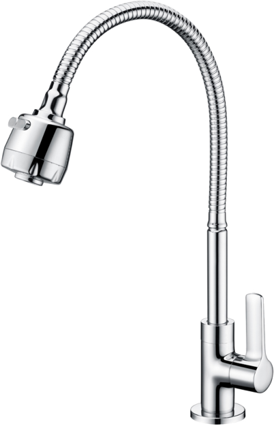 KF-63-519-50 ก๊อกซิงค์เดี่ยวติดบนเคาน์เตอร์ แบบงวงอิสระ ปรับน้ำ 2 ฟังก์ชั่น