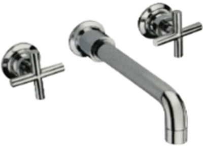 KF-50-260-50 ก๊อกผสมอ่างล้างหน้าเซ็นเตอร์ 8 ติดกำแพง(ไม่มีป๊อบอัพ)