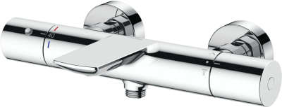 TBV01402TR ก๊อกผสมสำหรับลงอ่างอาบน้ำและยืนอาบ แบบปรับอุณหภูมิคงที่ ชนิดดิดผนัง (ไม่รวมชุดฝักบัวสายอ่อน)