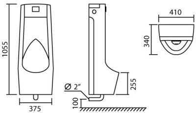 MU-104-1A โถปัสสาวะชาย แบบเซ็นเซอร์