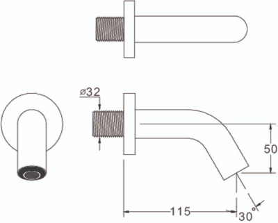 SA 3620#BR ก๊อกอ่างล้างหน้าแบบเซ็นเซอร์ สี BRASS