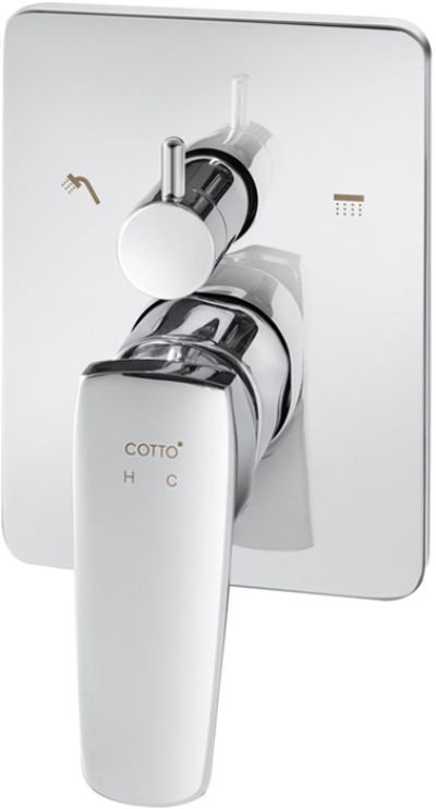 CT2323A วาล์วผสมเปิด-ปิดน้ำ แบบก้านโยกพร้อมวาล์วเปลี่ยนทิศทางน้ำ รุ่น ESSENTIA