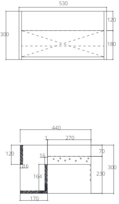 VP0005P2 ตู้เก็บของใต้อ่างแบบแขวนผนัง สำหรับ C005907 C0156 C01561