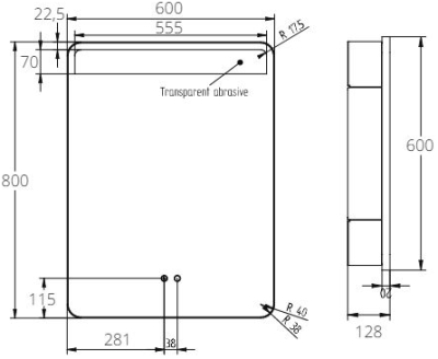 MFL001 กระจกพร้อมไฟ LED