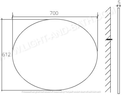 MNL001 กระจก รุ่น OVAL