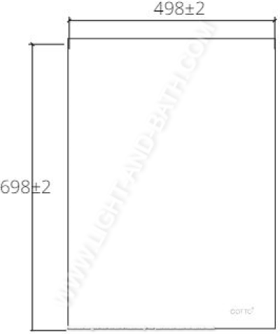 MC202 กระจกกรอบอะลูมิเนียม 500 x 700 มม. สีบอรนซ์ทอง (เล็ก)