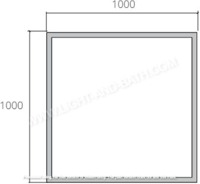 MQ802 กระจกเงา 1000 x 1000 มม. รุ่น MY SQUARE