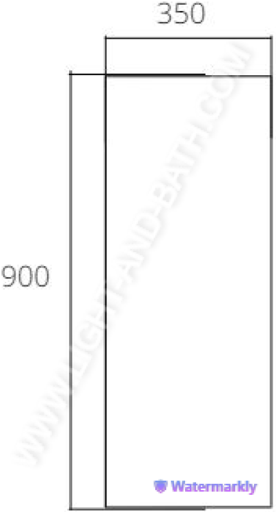 MC503 กระจกเงา 350 x 900 มม. (ติดได้ทั้งแนวตั้งและแนวนอน)