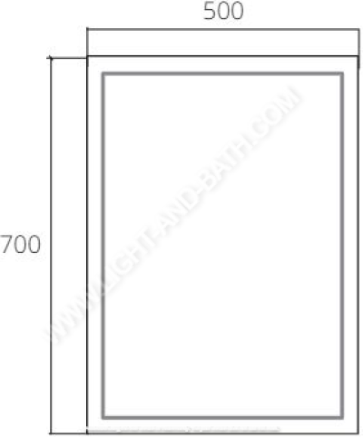 M10001S กระจกเงาพ่นทราย 500 x 700 มม. รุ่น SMOOTH