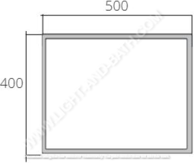 MC106 กระจกเงา 400 x 500 มม. รุ่น AMANDA