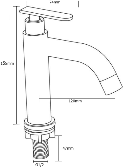 BN 889655 ก็อกล้างหน้าน้ำเย็น สแตนเลส