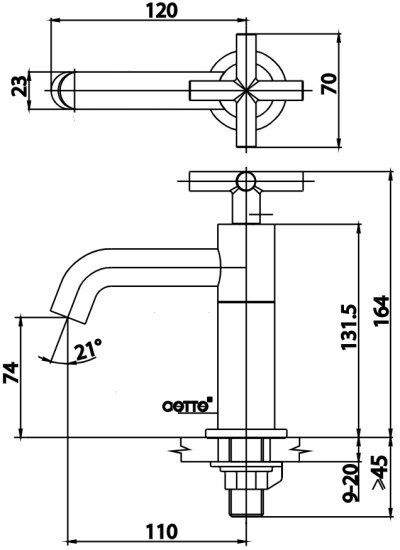CT1262C51N#BLDG(HM) ก๊อกเดี่ยวอ่างล้างหน้า แบบหมุน
