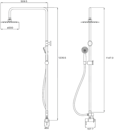 WS-8097R ชุดฝักบัวอาบน้ำ แบบเรนชาวเวอร์
