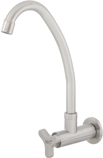 WS-0832S ก๊อกเดียวอ่างล้างจาน แบบติดผนัง รุ่น TRIO