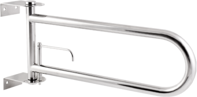 HR-1112-3LR ราวกันลื่น แบบสวิงซ้าย-ขวา ความยาว 22x76 ซม. ขนาดเส้นผ่านศูนย์กลาง (OD) 38 มม. ผิวเงา