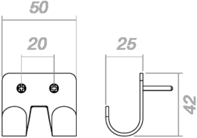 FBVHY-G102AS ตะขอแขวนผ้า เกรด201 HOY ผิวซาติน รุ่น SKIN