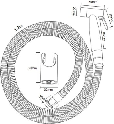RA BLACK-19 ชุดสายฉีดชำระครบชุด BLACK