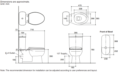 K-20828X-S-WK สุขภัณฑ์ แบบสองชิ้น 3/4.5 ลิตร รุ่น MAPLE