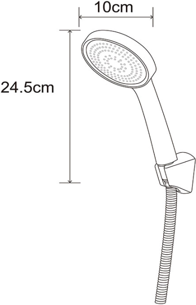 RA LUX-BLACK ฝักบัวมือพร้อมสายและขอแขวนครบชุด ดำ