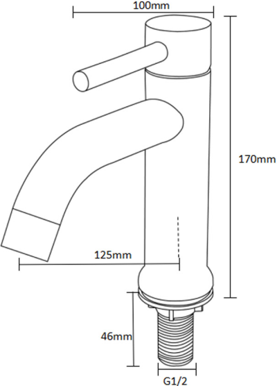RA 992244 ก๊อกน้ำล้างหน้าน้ำเย็น สแตนเลส