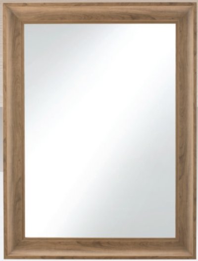 MF3601 FO กระจกเงากรอบ PS ลายไม้ สี FREDDO OAK กระจกหนา มม. 615x815 มม. รุ่น SILVANA