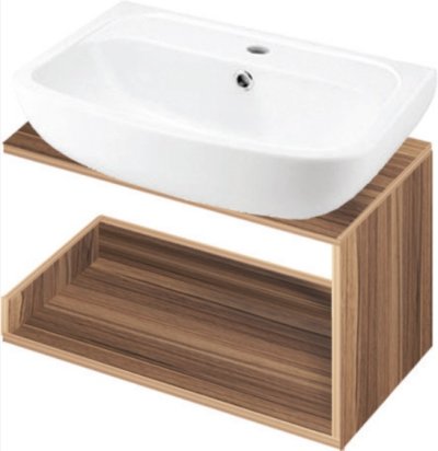 V3000PW ชั้นวางของใต้อ่างล้างหน้าแบบแขวนผนัง สำหรับอ่าง BRIO C0141