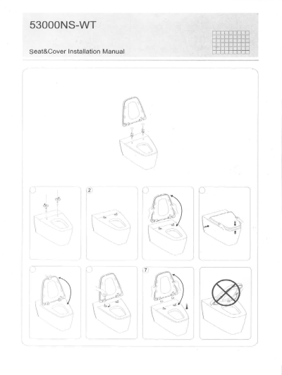 53000NS-WT (CL6128M-6D) ฝารองนั่งชักโครก รุ่น PLAZA / IDS CLEAR