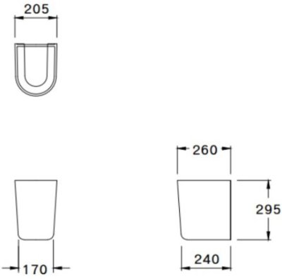 C4243 ขาตั้งอ่างล้างหน้า แบบแขวน รุ่น SERVE