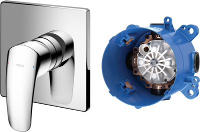 TBG09303T ก๊อกผสมสำหรับยืนอาบน้ำ ชนิดฝังผนัง พร้อม Mini Unit