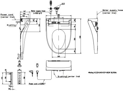 TCF24410TH ฝารองนั่ง WASHLET พร้อมระบบฉีดชำระในตัว