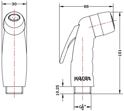 KP-00-320-50 เฉพาะหัวฉีดชำระสีโครเมี่ยม