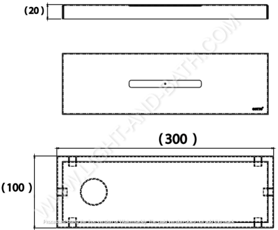 CT6406Z1P(HM) รางน้ำทิ้งสำหรับท่อพีวีซีขนาด 2 นิ้ว(10X30ซม.)