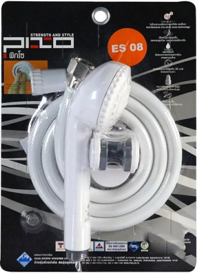ES 08 WT ฝักบัวอาบน้ำ 1 ระบบ สีขาว (สายยาว 1.2 เมตร)