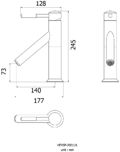 HFVSP-2001U1 ก๊อกผสมอ่างล้างหน้า รุ่น NUMBER ONE