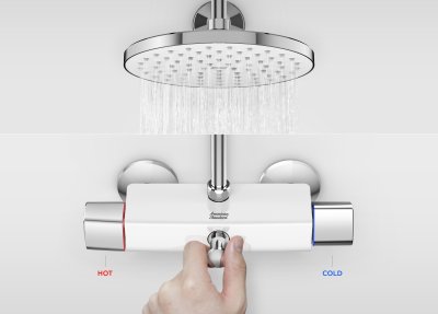 A-0715-200WT / FFAS0715-604090BT0 ก๊อกผสมยืนอาบแบบติดผนัง รุ่น NEO MODERN DH