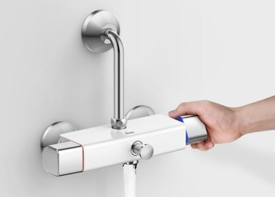 A-0715-200WT / FFAS0715-604090BT0 ก๊อกผสมยืนอาบแบบติดผนัง รุ่น NEO MODERN DH