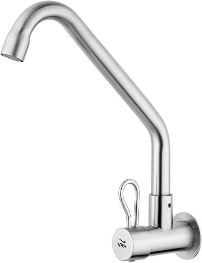 HFVSB-1120K4 ก๊อกเดี่ยวอ่างล้างจาน คอสวิงแบบติดผนัง รุ่น NEW BONNY