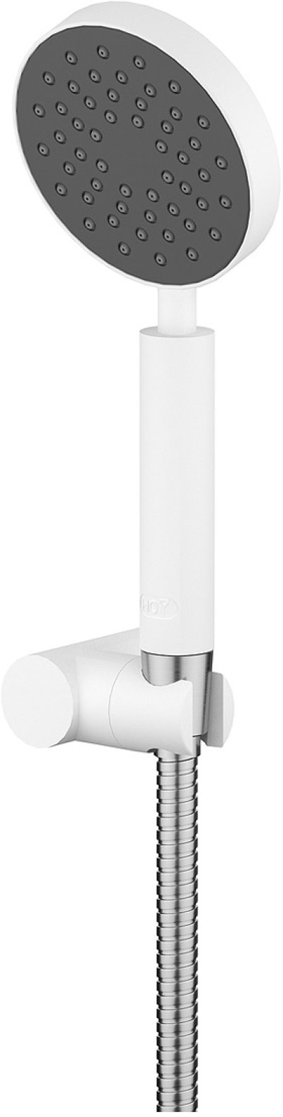 FJHOF-120AWS ฝักบัวมือถือด้ามโค้ง4"สีขาว พร้อมสายSUS และขายึด