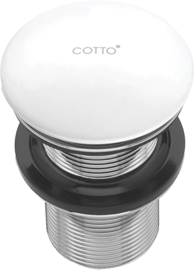 CT665N#WH(HM) สะดืออ่างล้างหน้าแบบกด(ไม่มีรูน้ำล้น) สีขาว